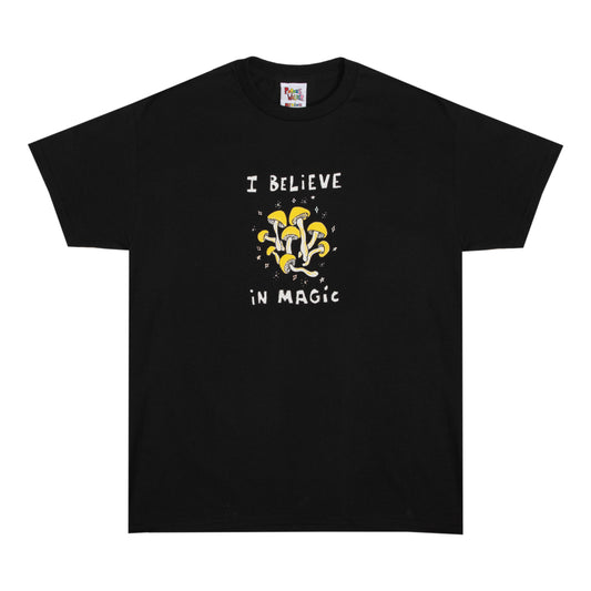 I Believe In Magic Mushrooms Tee (Black)