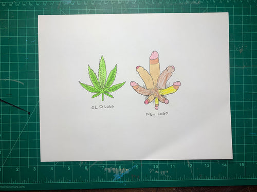 NEW WEED LOGO Original Drawing