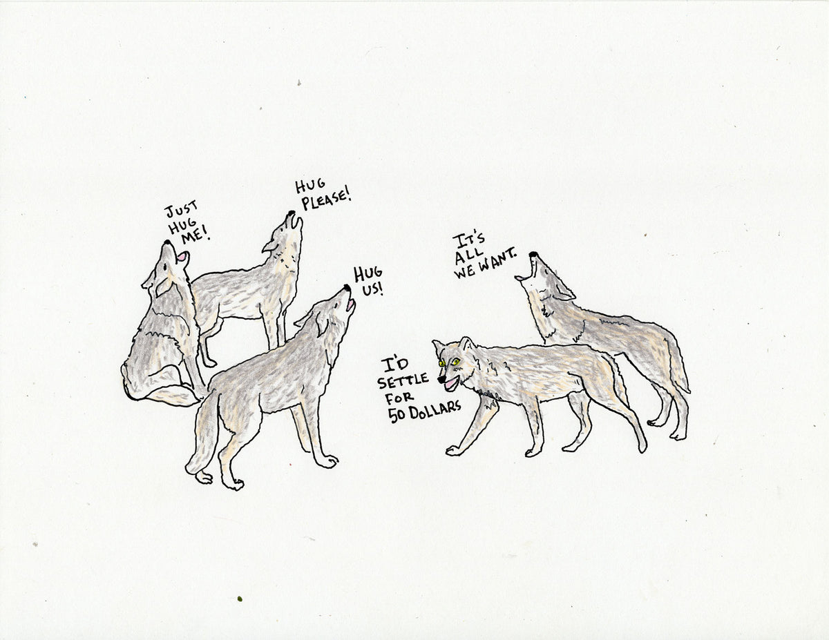 WOLVES (2 DRAWINGS)
