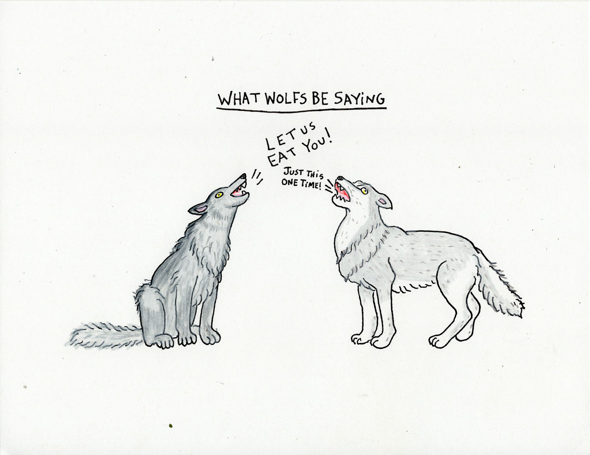 WOLVES (2 DRAWINGS)