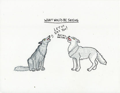WOLVES (2 DRAWINGS)