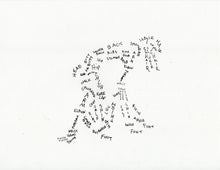 Load image into Gallery viewer, SET OF 4 ORIGINAL DRAWINGS HAND DRAWN WORDS