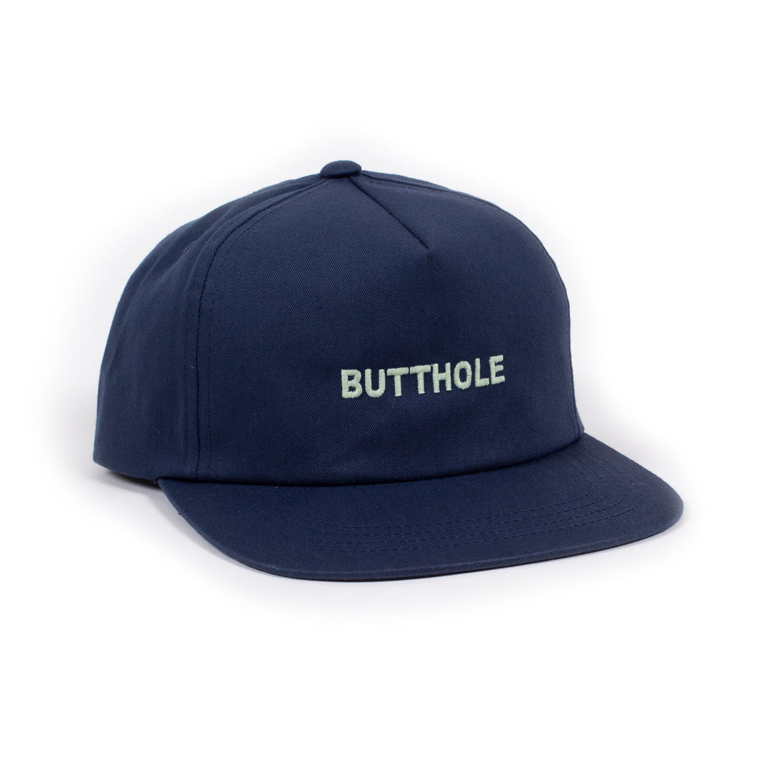 GLOW IN THE DARK BUTTHOLE Snapback Hat (Navy)
