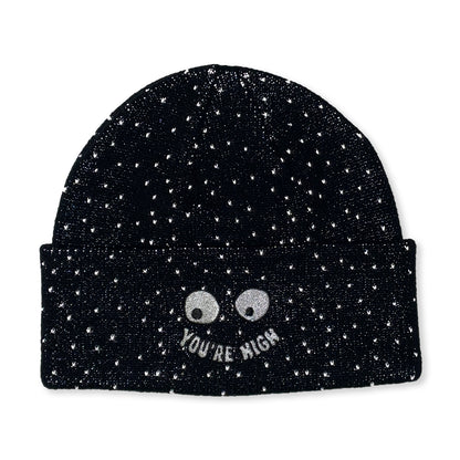 YOU'RE HIGH BEANIE (BLACK REFLECTIVE)