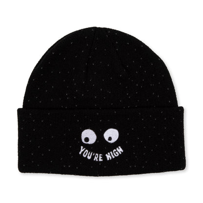 YOU'RE HIGH BEANIE (BLACK REFLECTIVE)