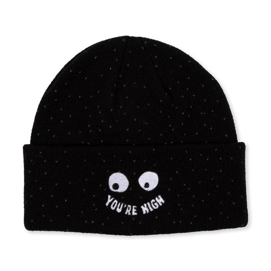 YOU'RE HIGH BEANIE (BLACK REFLECTIVE)