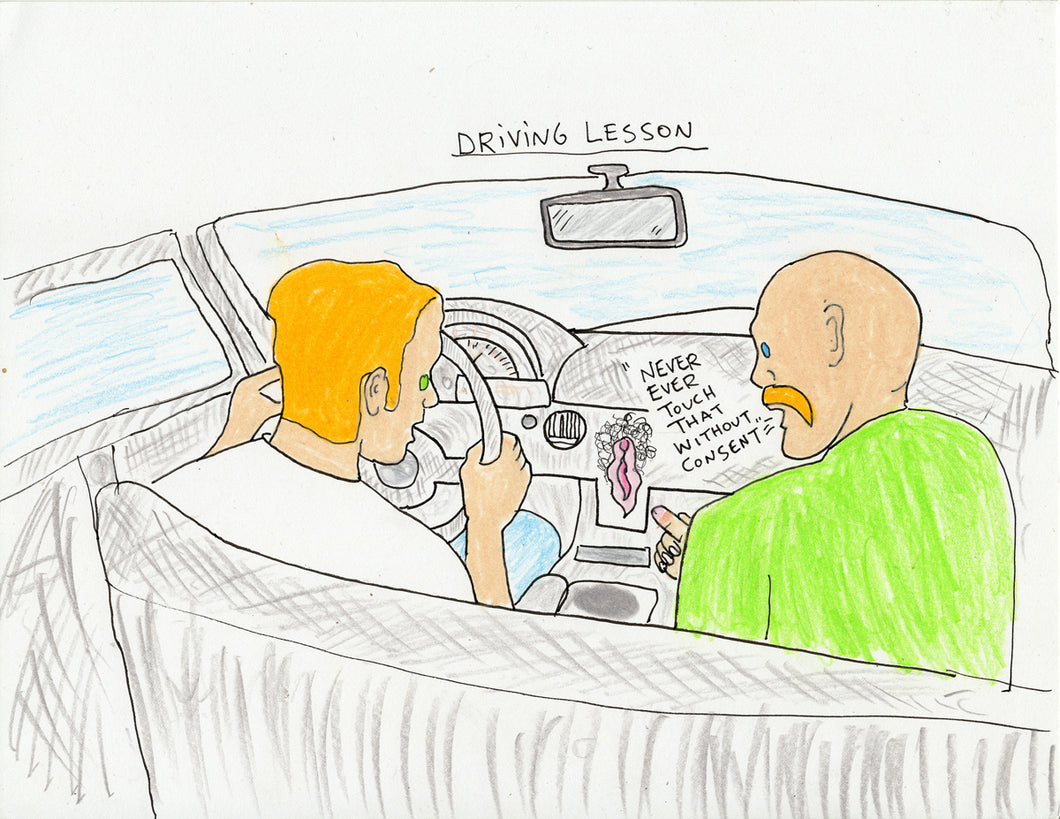 DRIVING LESSON ORIGINAL DRAWING