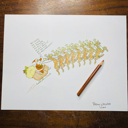 ON COMET,ON CUPID LIMITED EDITION $1.00 PRINT