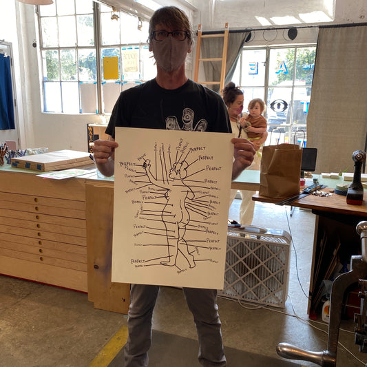 PERFECT LETTERPRESS PRINT SIGNED XX/100