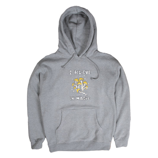 I Believe In Magic Mushrooms Hoodie (Grey)