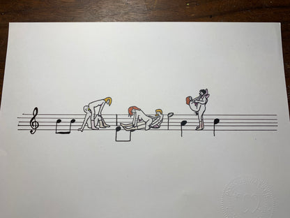 Music Lovers Pin and Print and Sticker
