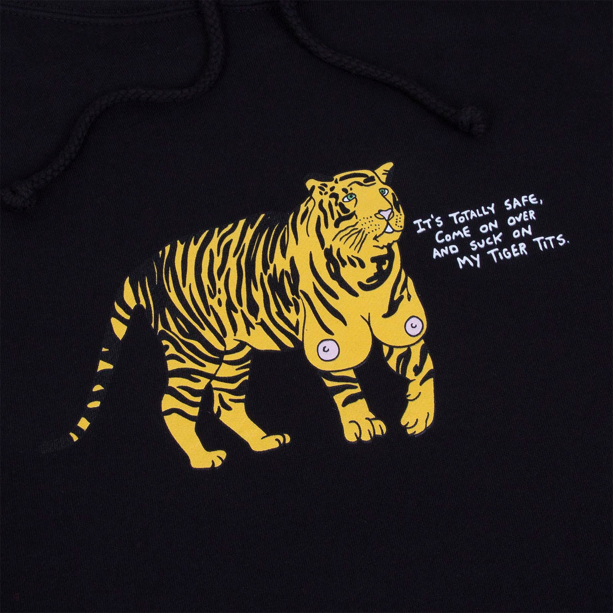 Tiger Titz Hoodie (Black) – POROUS WALKER