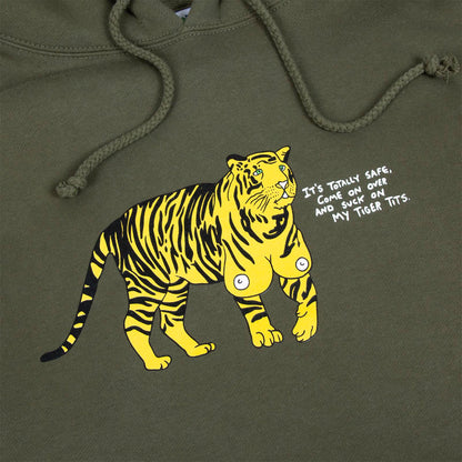 Tiger Titz Hoodie (Army) plus free enamel pin