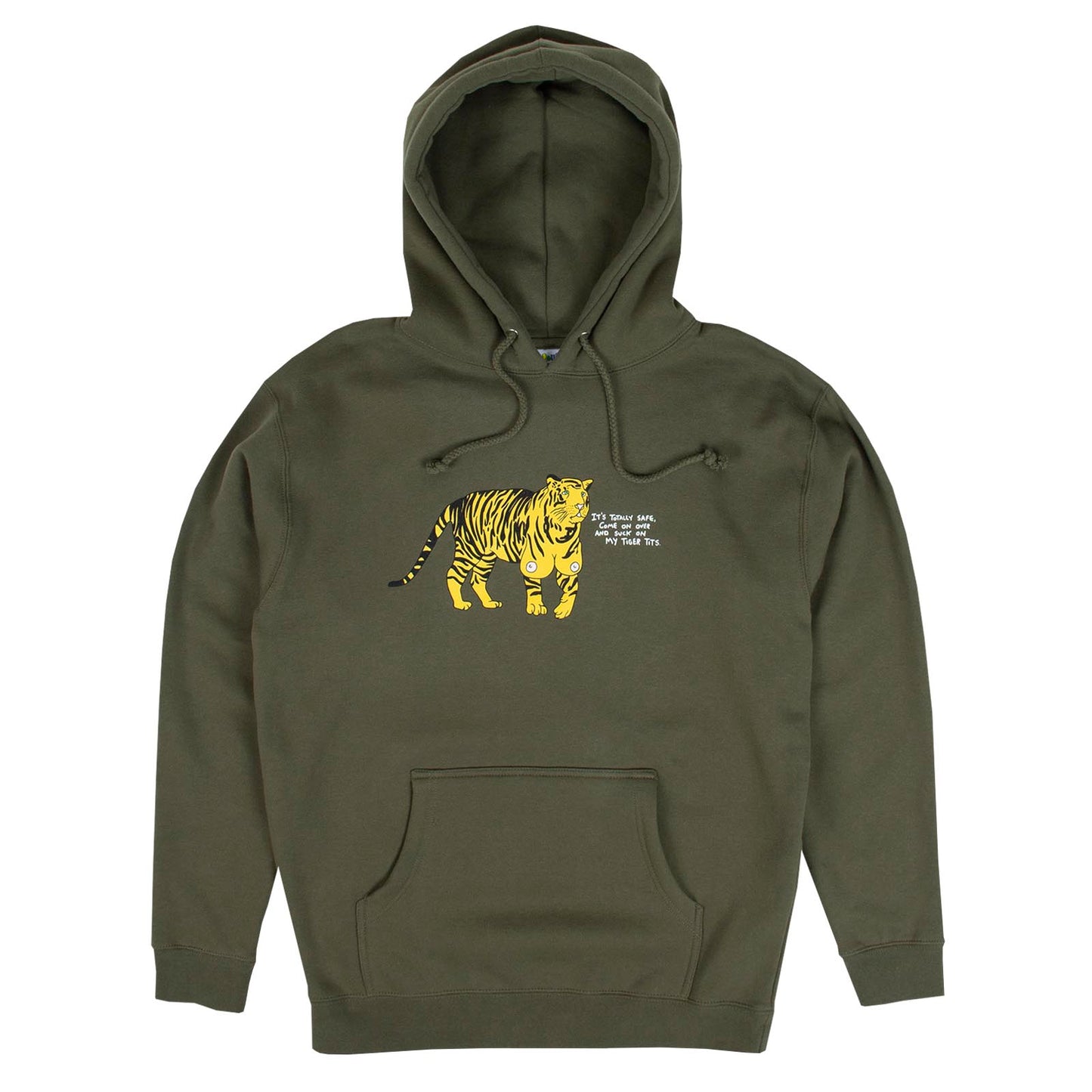 Tiger Titz Hoodie (Army) plus free enamel pin