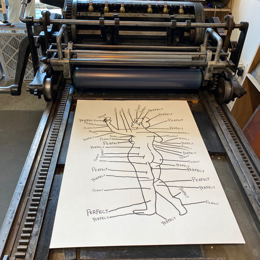 PERFECT LETTERPRESS PRINT SIGNED XX/100