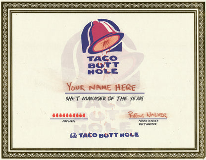 TACO BUTTHOLE TSHIRT (Black)