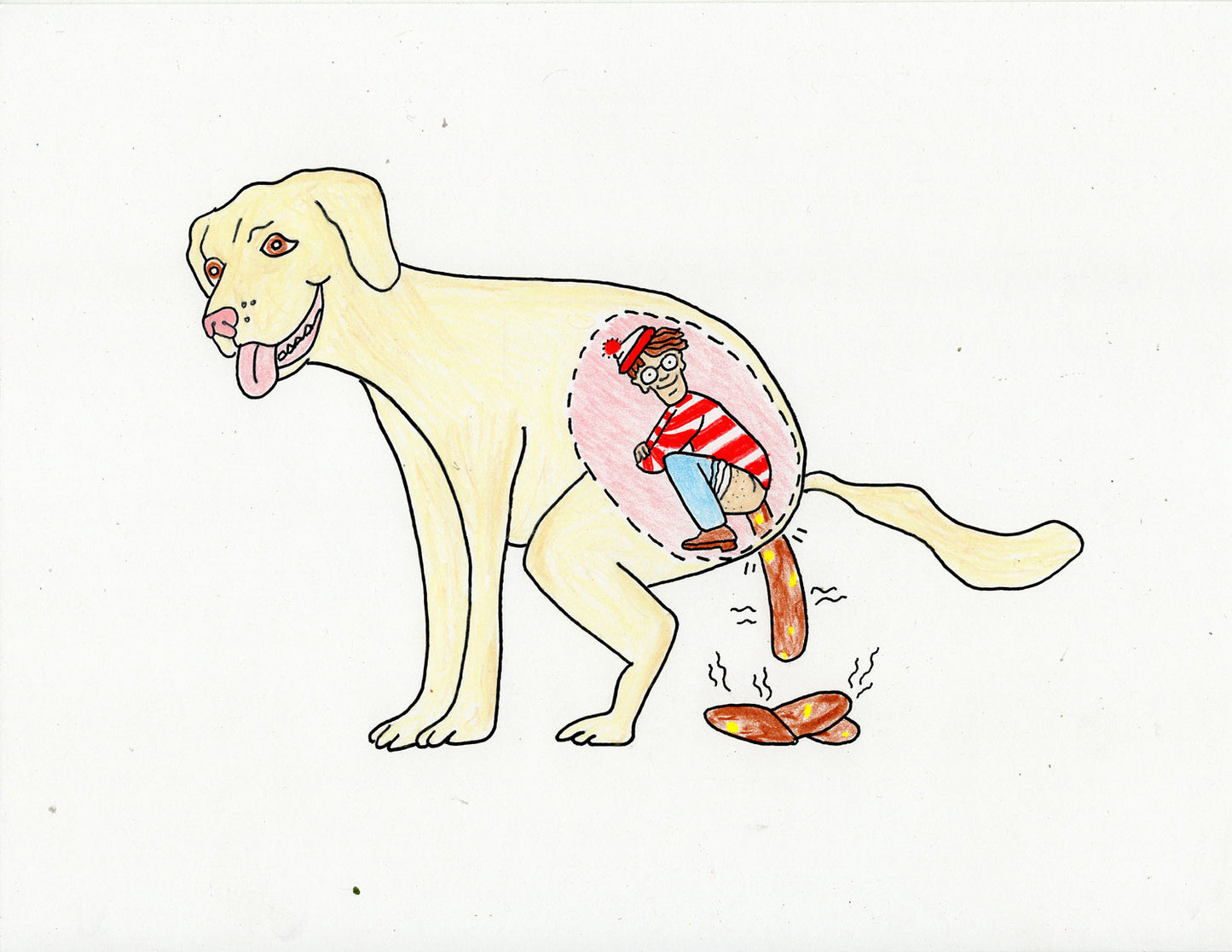WALDO INSIDE DOG