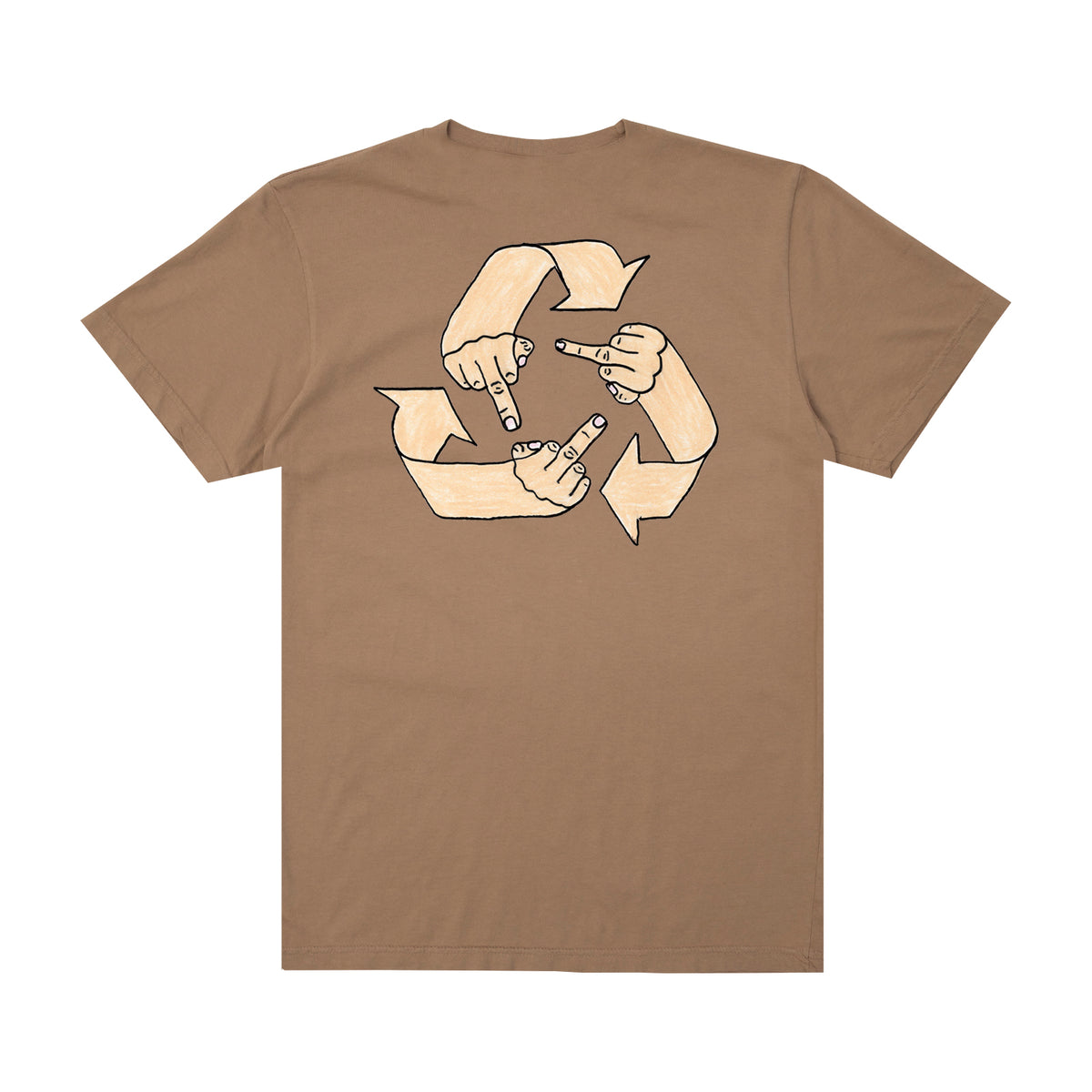 What Goes Around Tee (Sand) With FREE Beanie