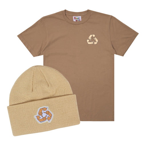 What Goes Around Tee (Sand) With FREE Beanie